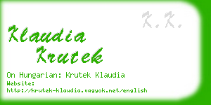 klaudia krutek business card